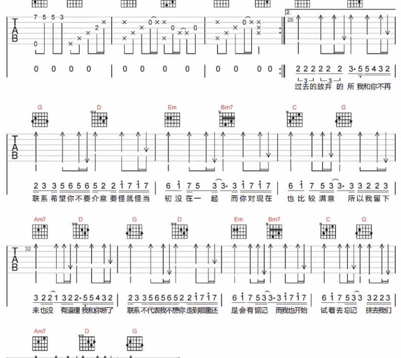 《幸福的样子》吉他谱_因为爱有奇迹