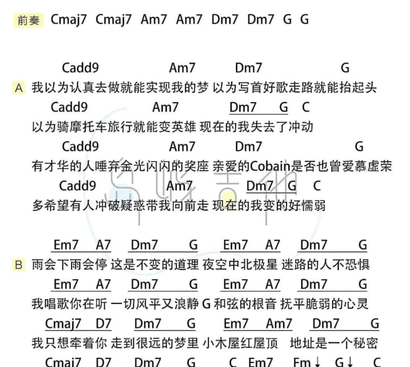 《伤了心的季节》吉他谱_音萌萌