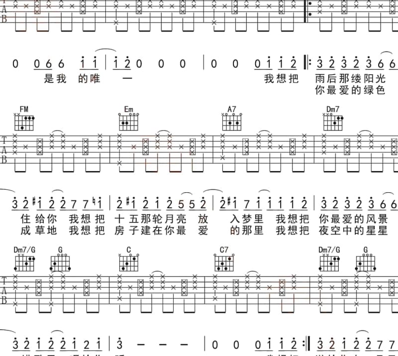 《希望的曙光》吉他谱_游学志