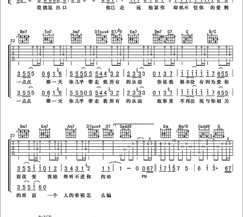 《不变的爱你》吉他谱_于金胜