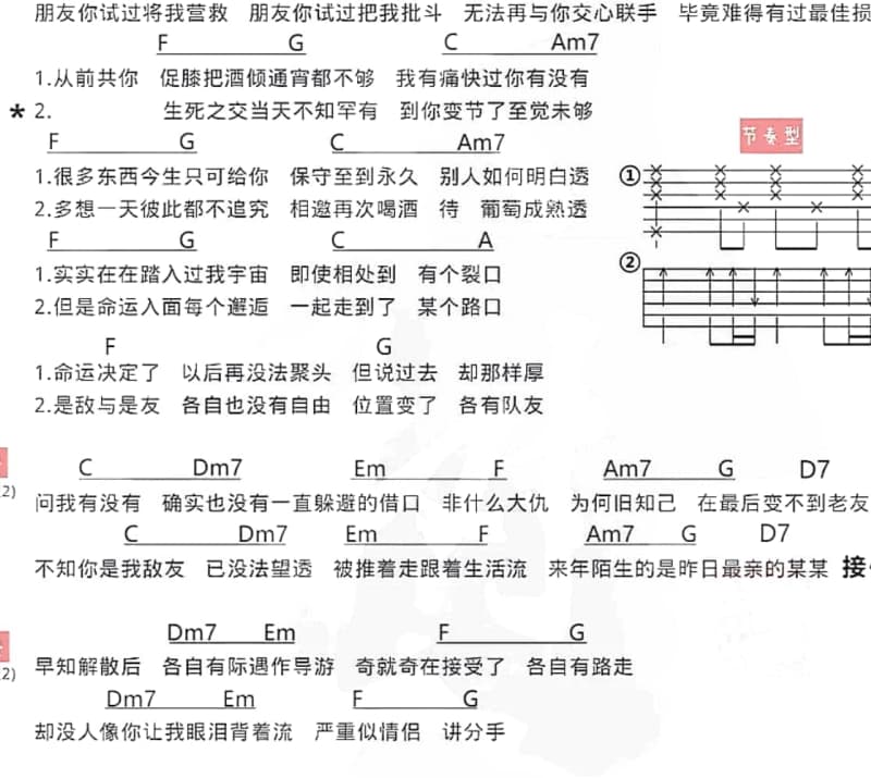 《乌苏里船歌》吉他谱_于乃久