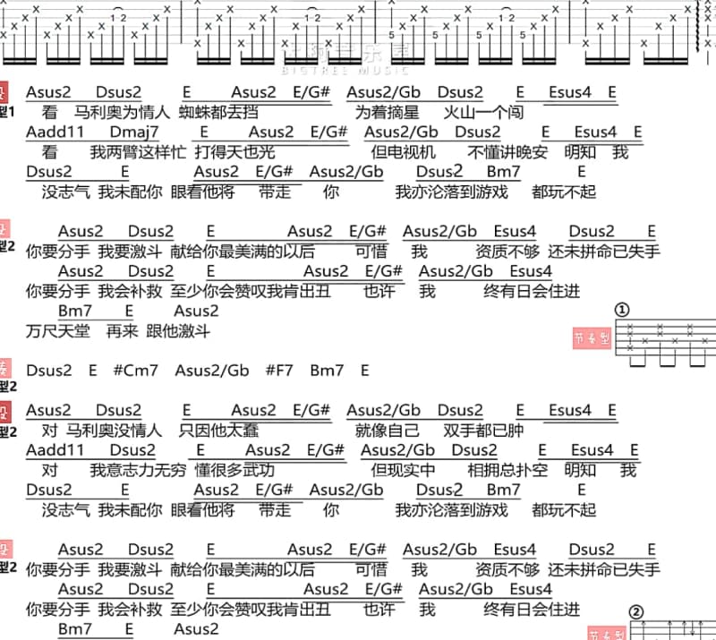 《望爱却步原唱完整版》吉他谱_于洋