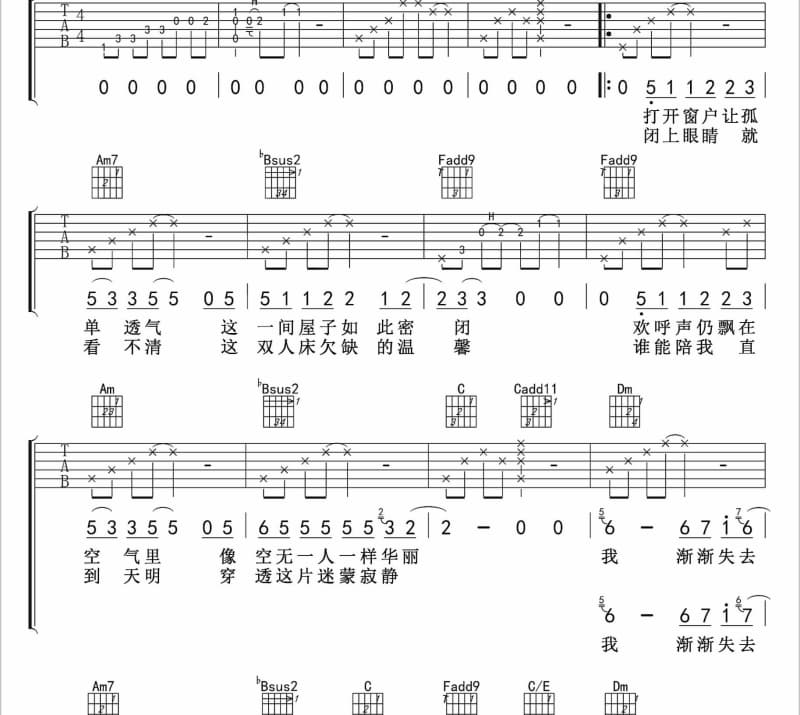 《爱过生份人》吉他谱_陈随意