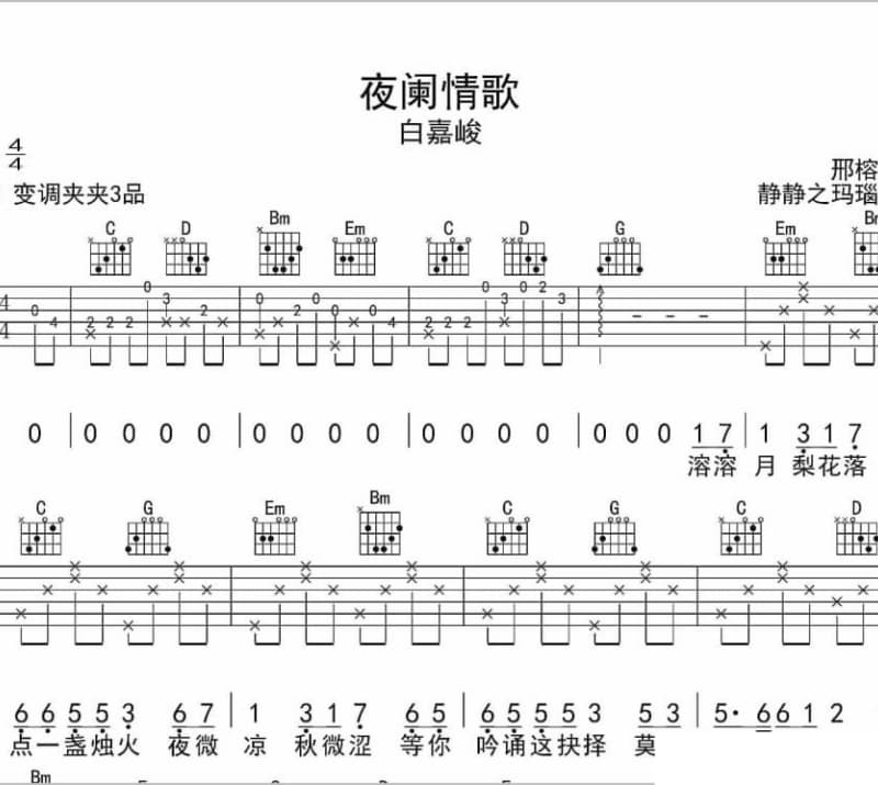 《南风》吉他谱_雨木