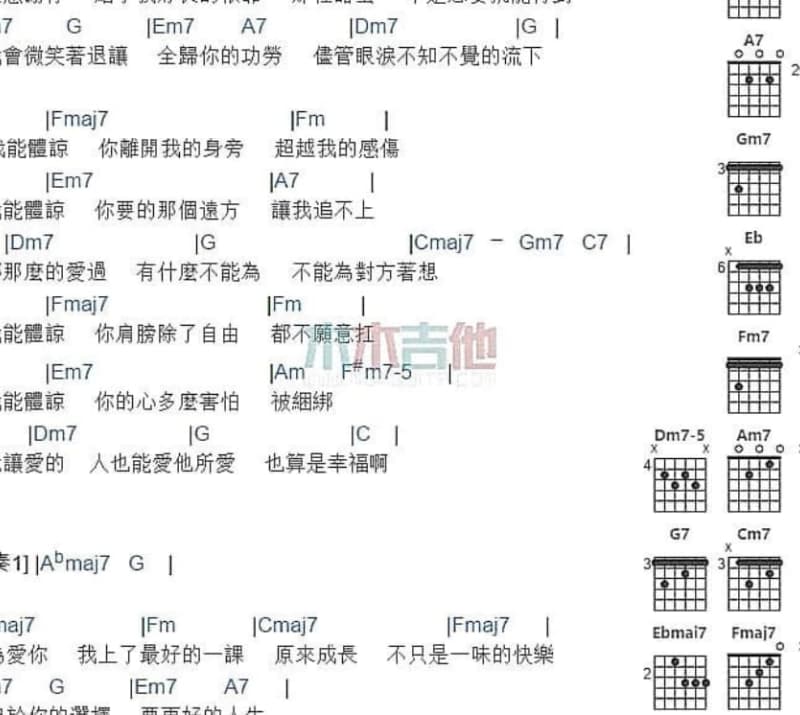 《无关痛痒》吉他谱_雨宗林