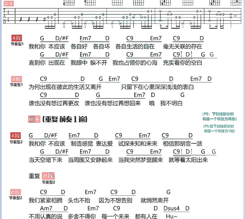 《断不了牵挂》吉他谱_袁攀