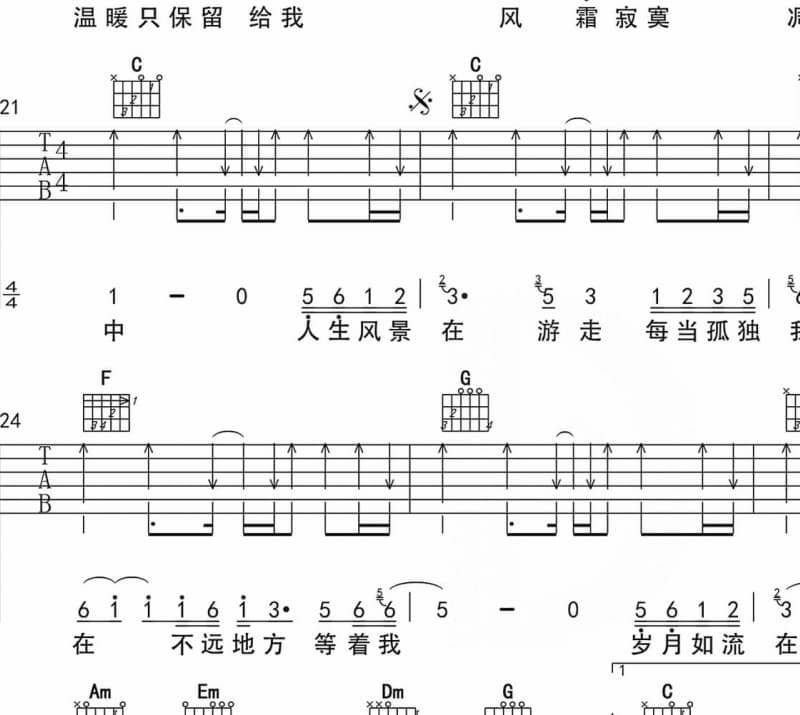 《爱上你伤了我自己》吉他谱_袁树雄