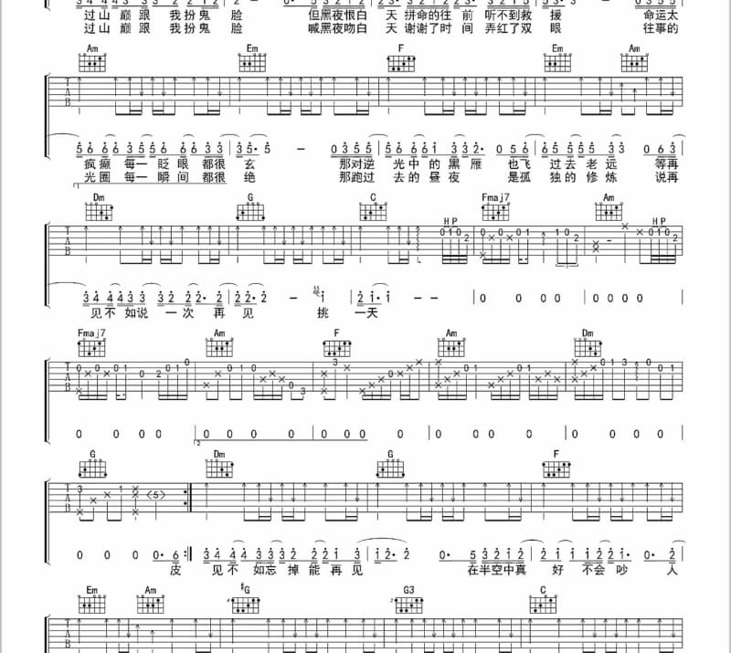 《宝庆府》吉他谱_袁树雄