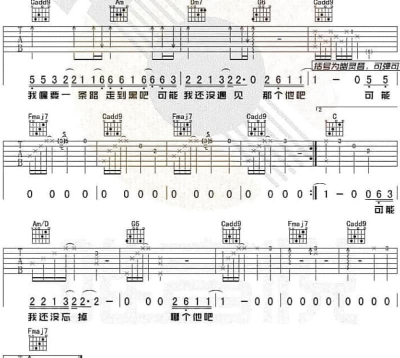 《幸福跳起来》吉他谱_袁忠山