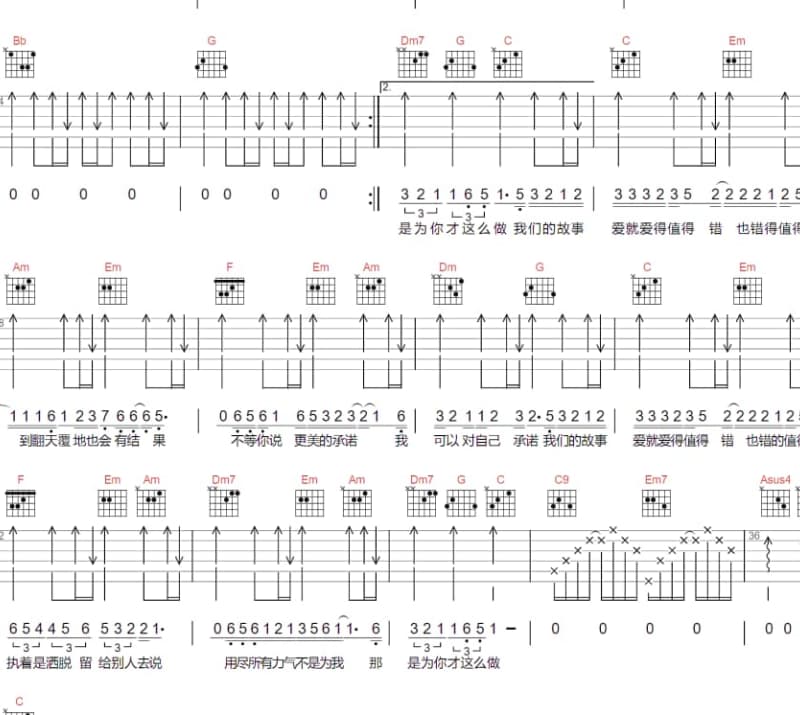 《追梦》吉他谱_岳灿
