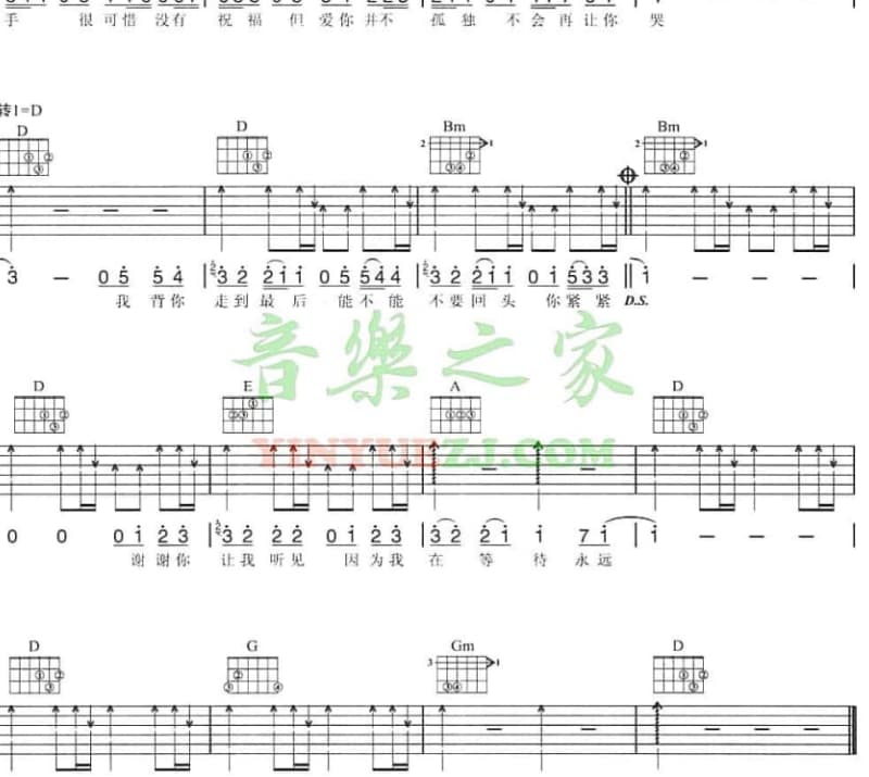 《怀念战友》吉他谱_云飞