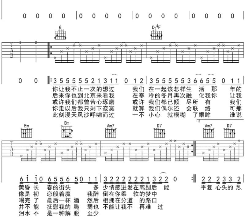 《诺恩吉雅》吉他谱_云飞