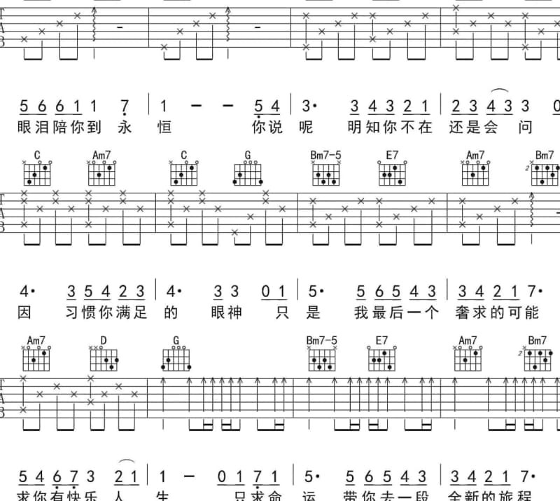 《菩提下的恋曲》吉他谱_扎西尼玛