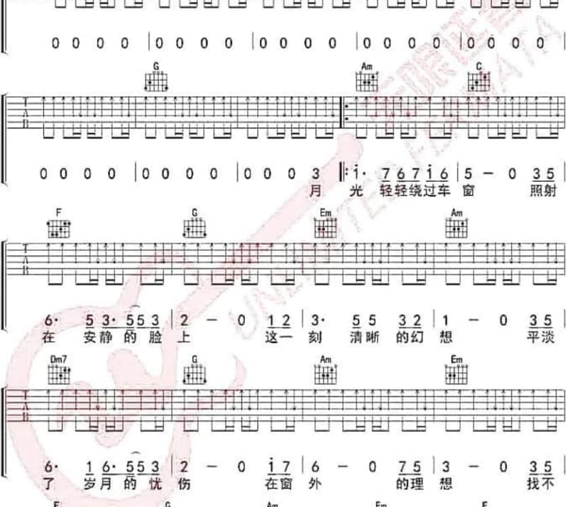 《昭然》吉他谱_扎西平措