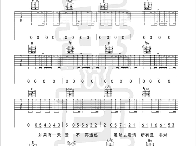 《别让我承受一生的罪》吉他谱_金泽