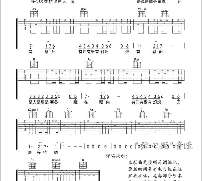 《我的未来不是梦》吉他谱_翟廷军