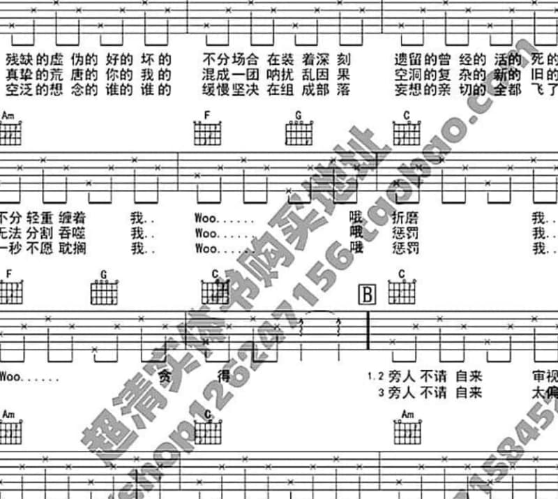 《我在贵州等你》吉他谱_张超