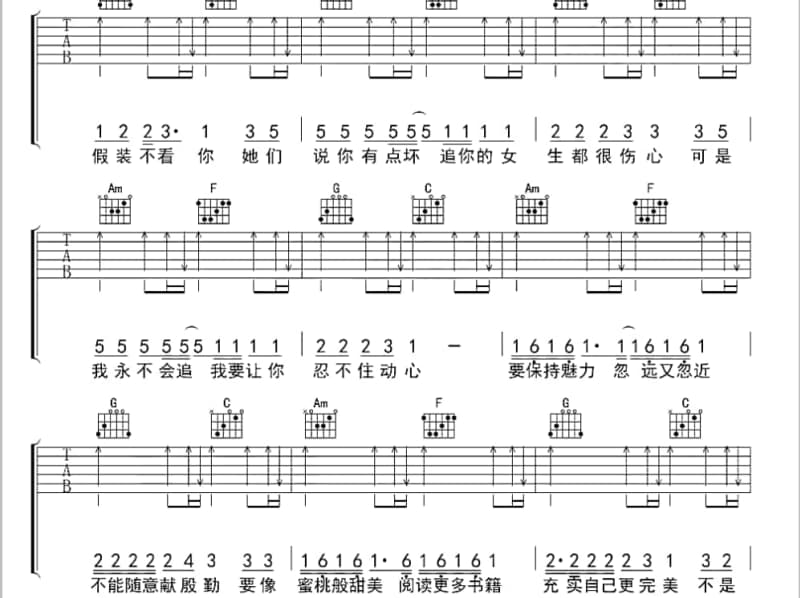 《挚爱》吉他谱_金泽男