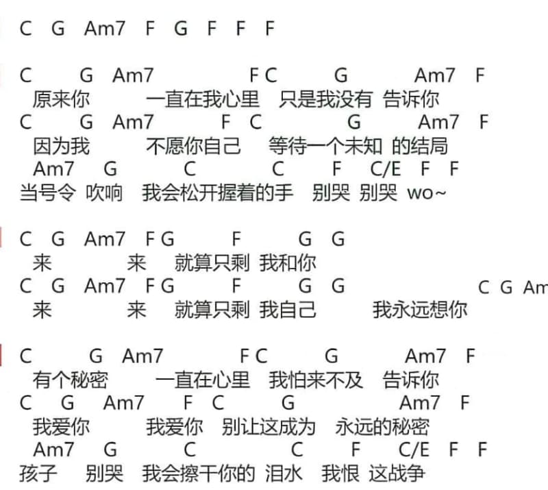 《黑暗中的精灵》吉他谱_陈贤宇