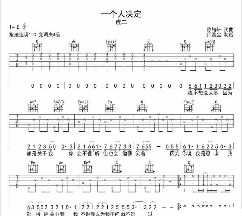 《早知道在家待这么久》吉他谱_张尕怂