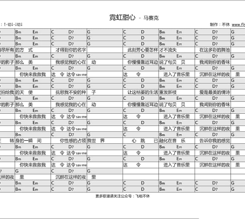 《幸福之路一起闯》吉他谱_张洪启