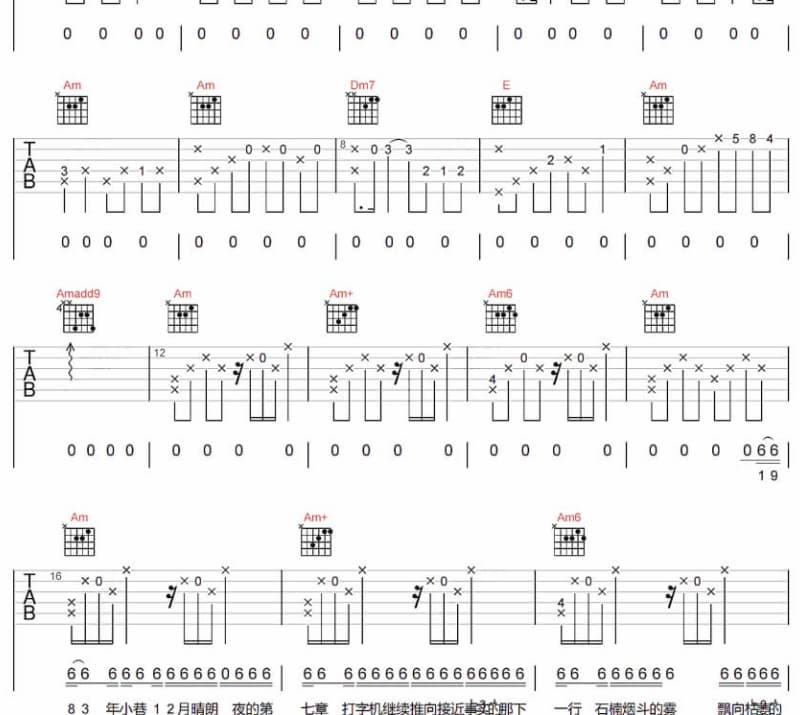 《一万万个爱恋》吉他谱_张军