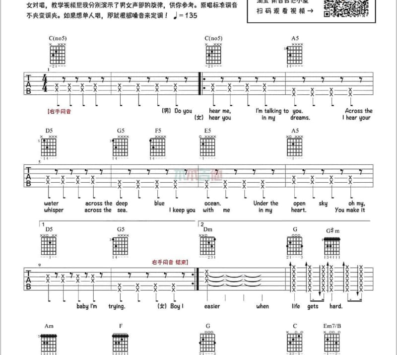 《年少如风》吉他谱_张磊