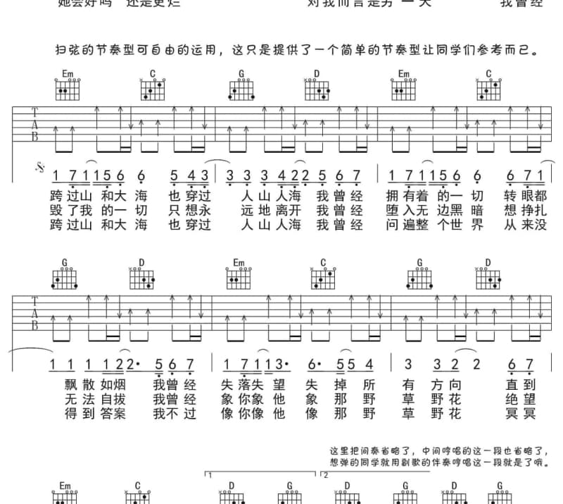 《告别》吉他谱_张齐龙