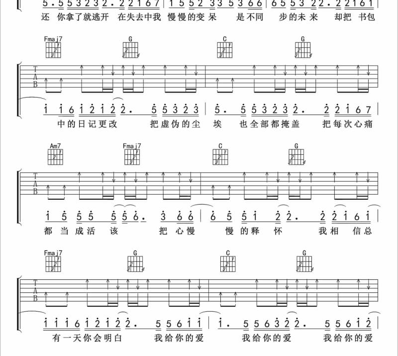 《人间烟火》吉他谱_张玮