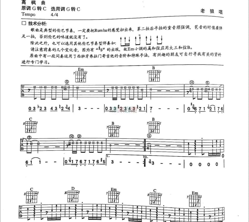 《英雄崛起》吉他谱_张玮