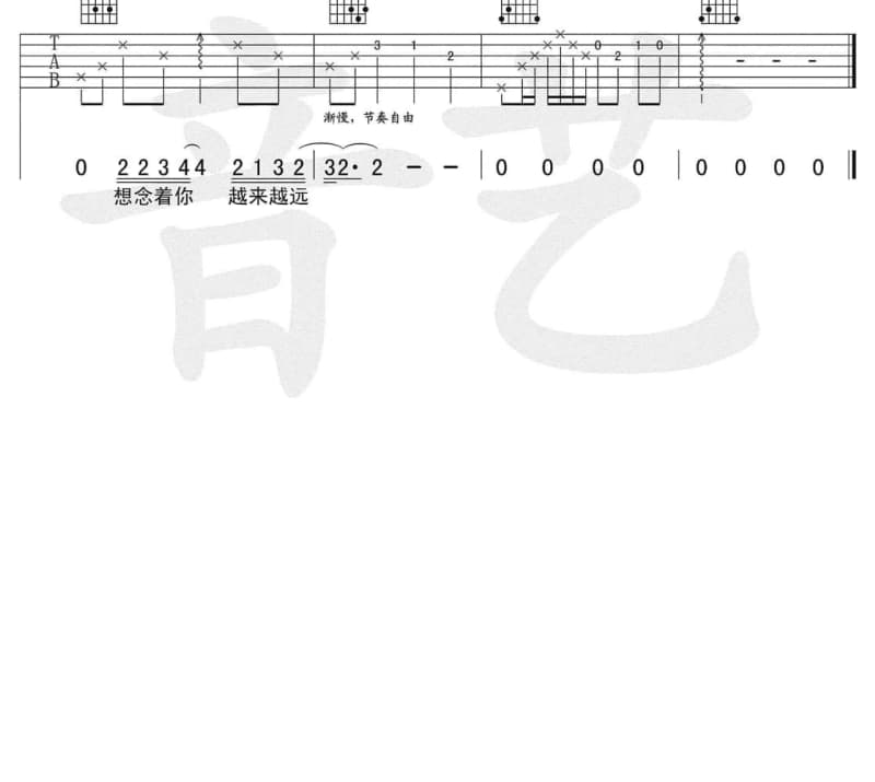 《你就是我今生最美的红颜》吉他谱_张晓宇