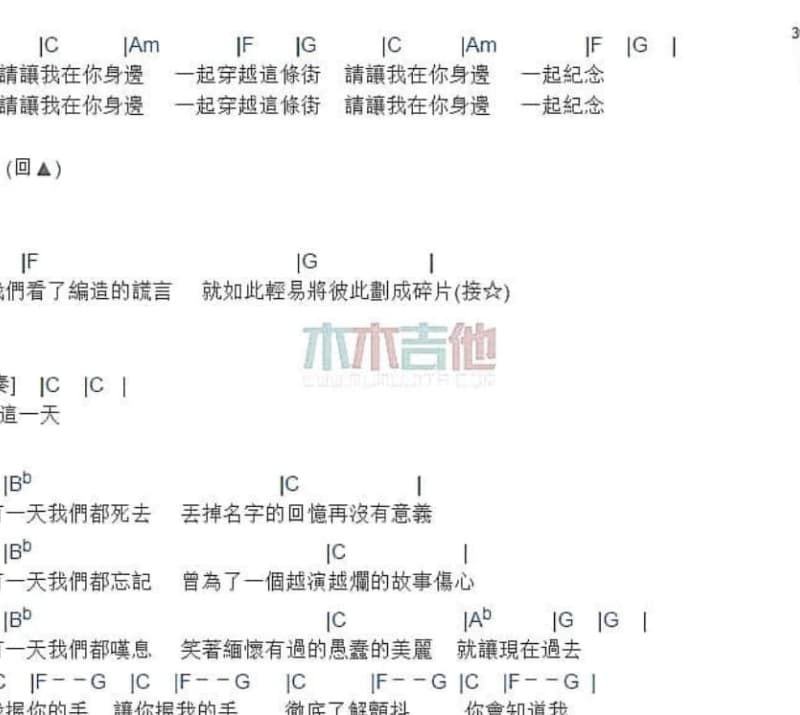 《真实的李峋》吉他谱_陈雪燃