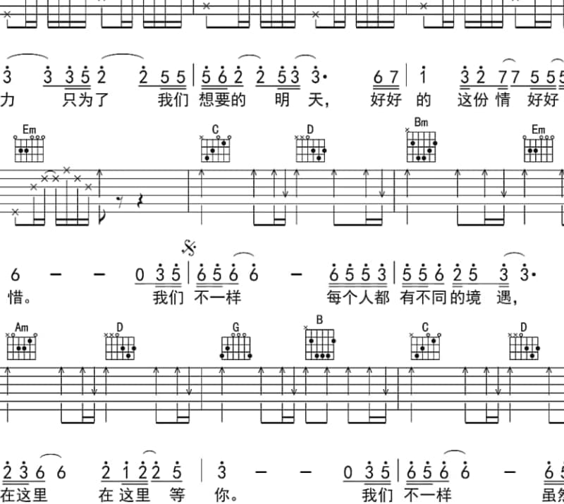 《Right Back》吉他谱_张艺兴
