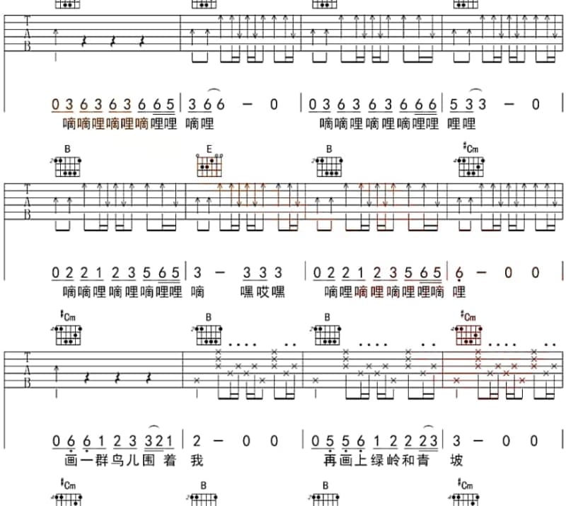 《月光小夜曲》吉他谱_张毅