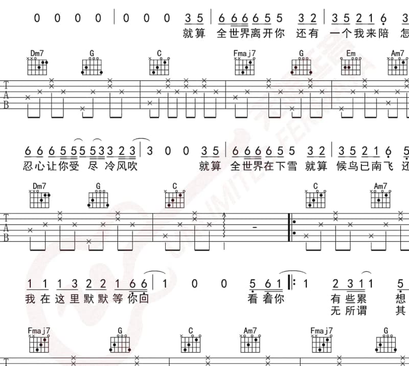 《伤了心 断了念》吉他谱_张跃