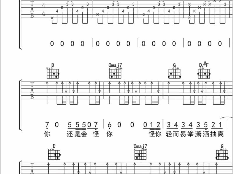 《海边烟火》吉他谱_傲七爷