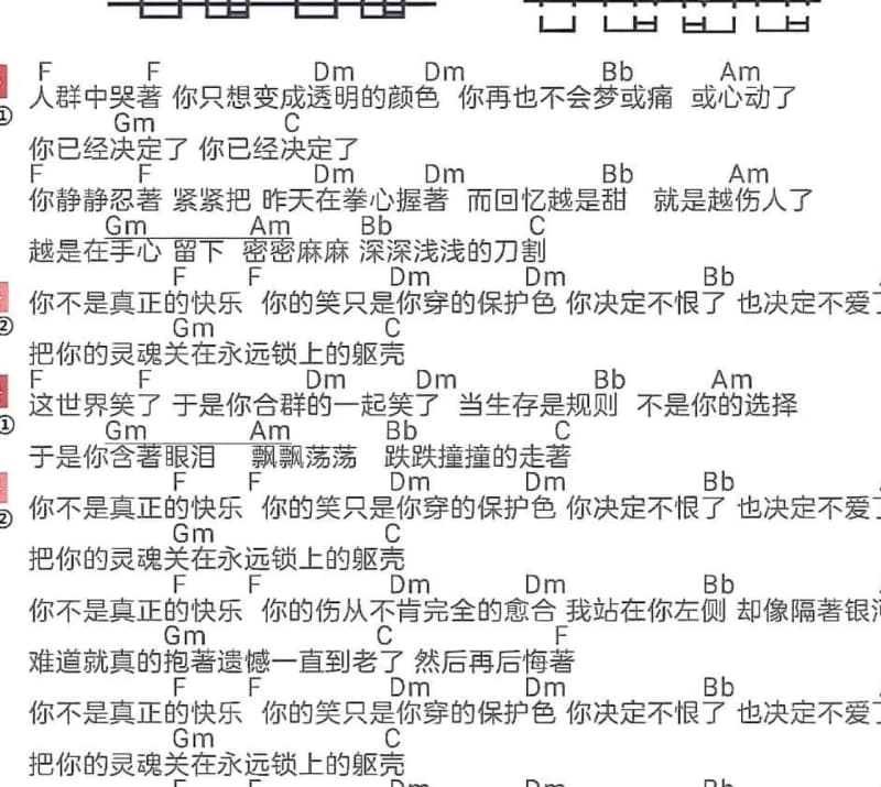 《奔向自由》吉他谱_赵海军