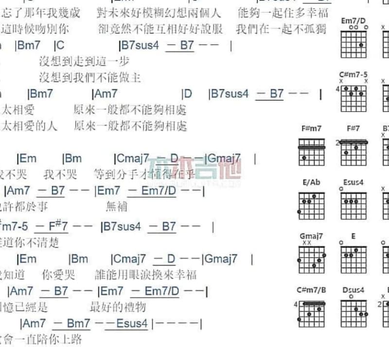《永远只为你珍惜》吉他谱_赵红军