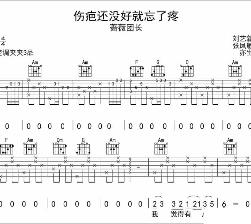 《爱情这杯酒》吉他谱_赵一磊