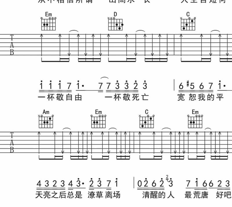 《关于我爱你的方式》吉他谱_陈亦云
