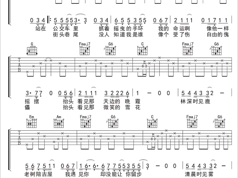《没有人知道，所以》吉他谱_鞠起