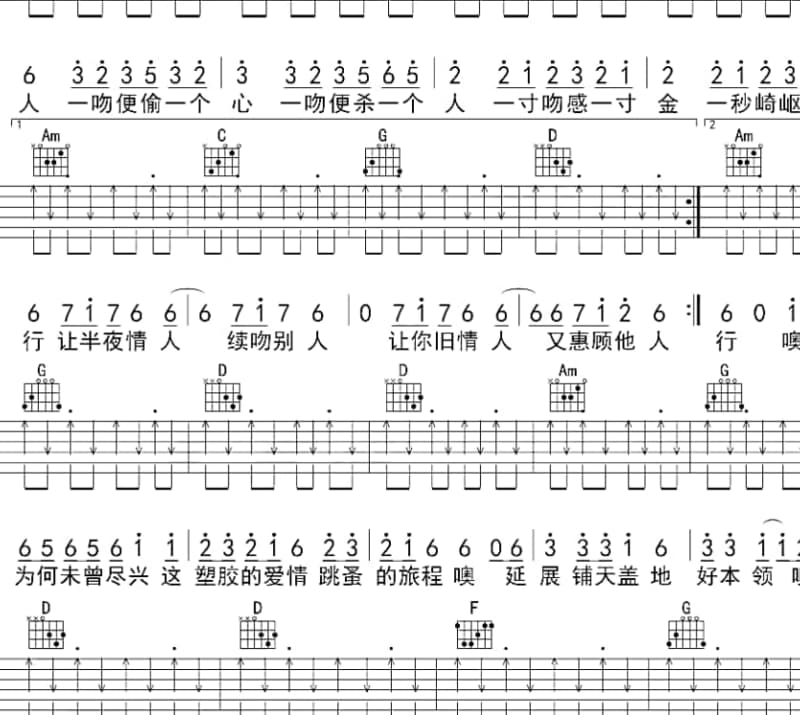 《伤心号码》吉他谱_郑东