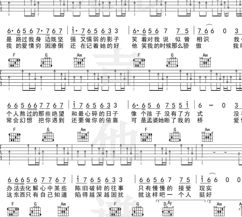 《Loner》吉他谱_郑洛宇