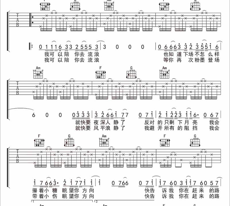 《微信情缘》吉他谱_陈泳泼