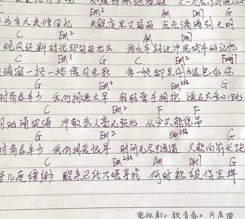 《花一样美丽》吉他谱_钟维