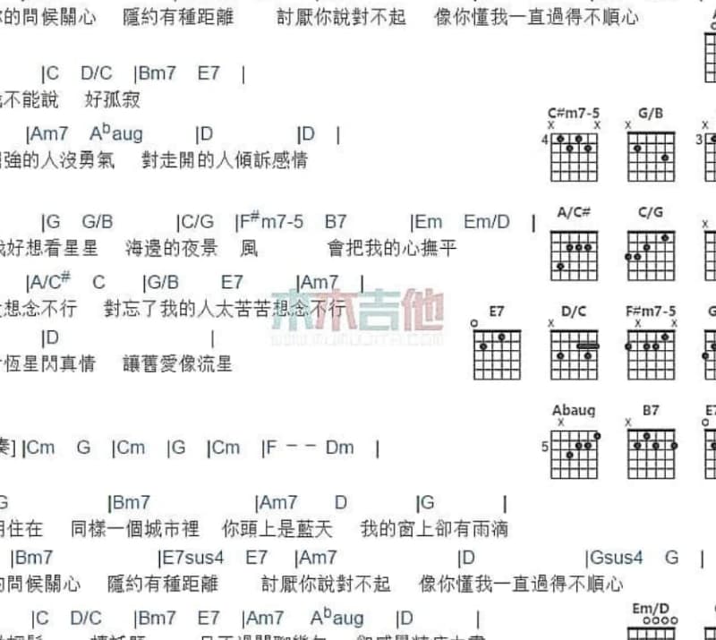《空隙》吉他谱_周公