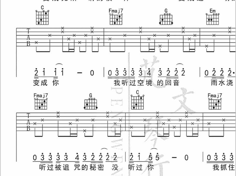 《男人的泪应该怎么流》吉他谱_可乐