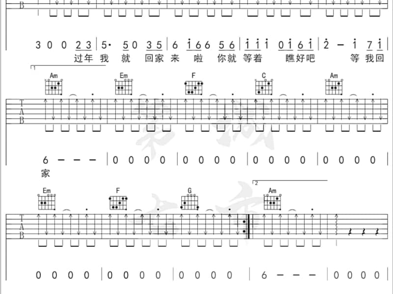 《塔里木河》吉他谱_克里木