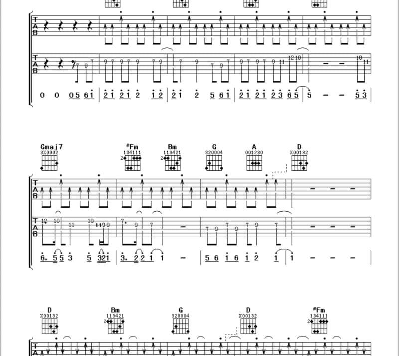 《破沙》吉他谱_祖娅纳惜
