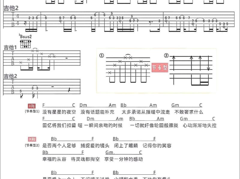 《当清晨醒来》吉他谱_寇原熏